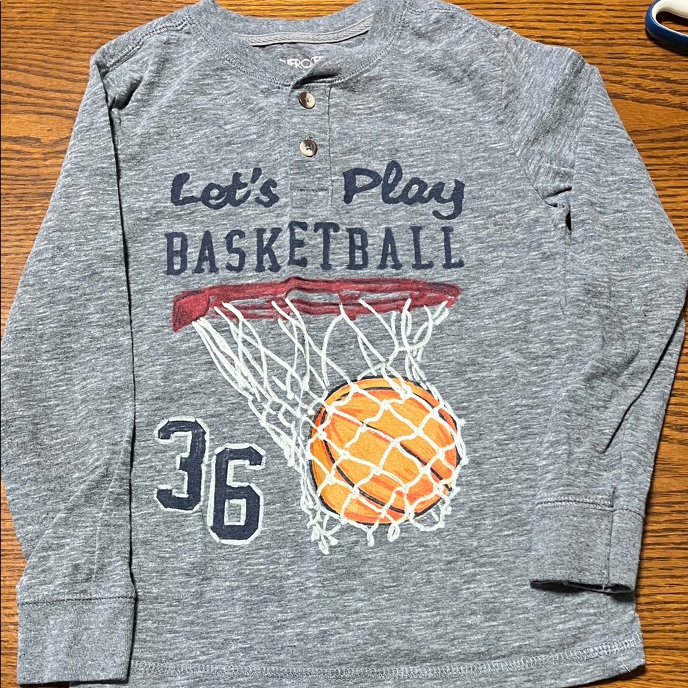 Cherokee Gray Basketball Long Sleeve Tee